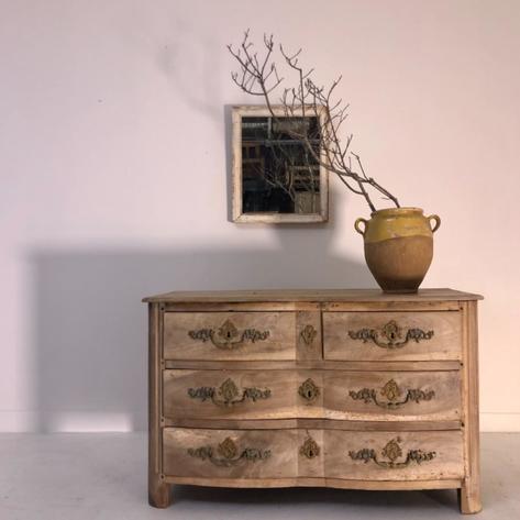 18 th bleached walnut chest of drawers 