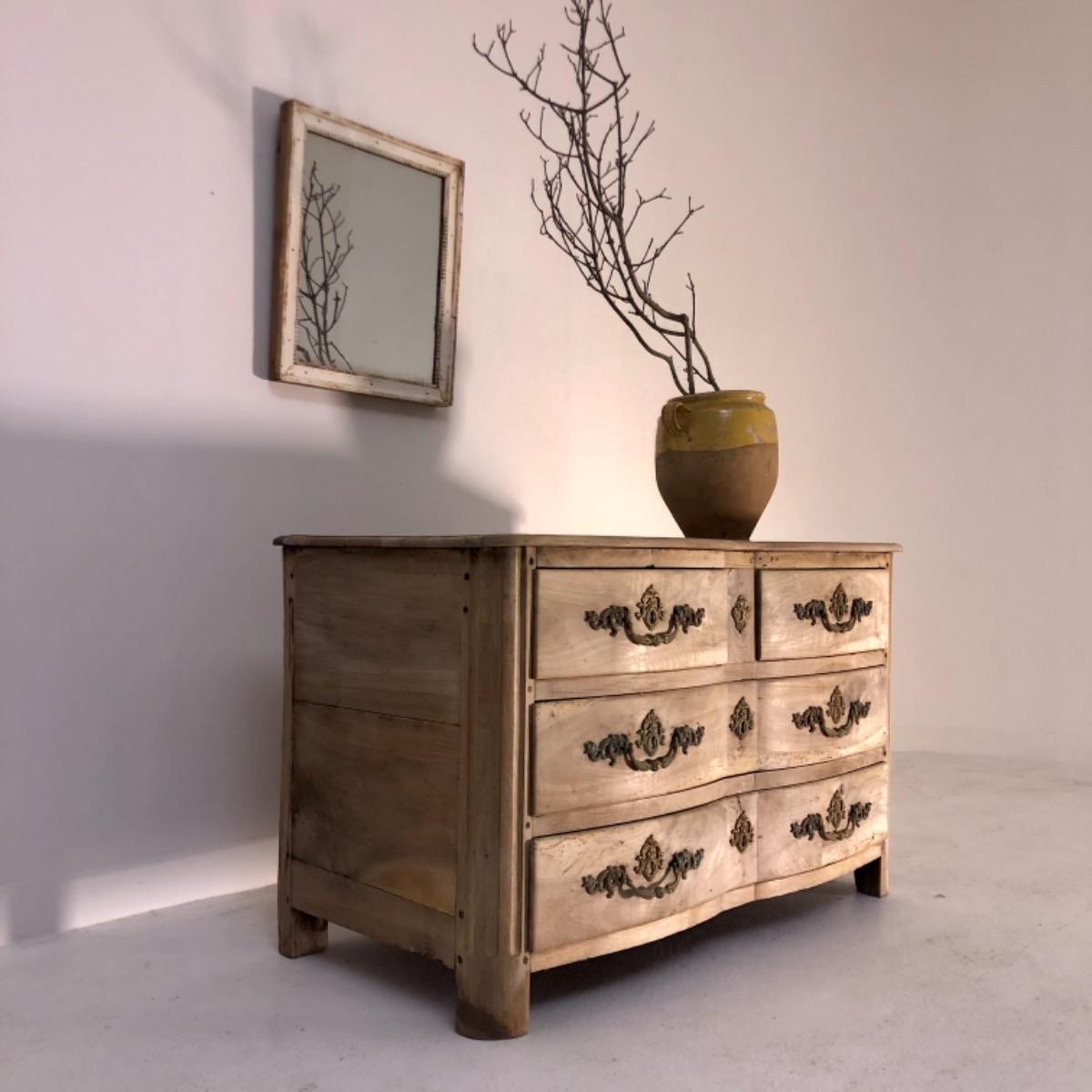18 th bleached walnut chest of drawers 