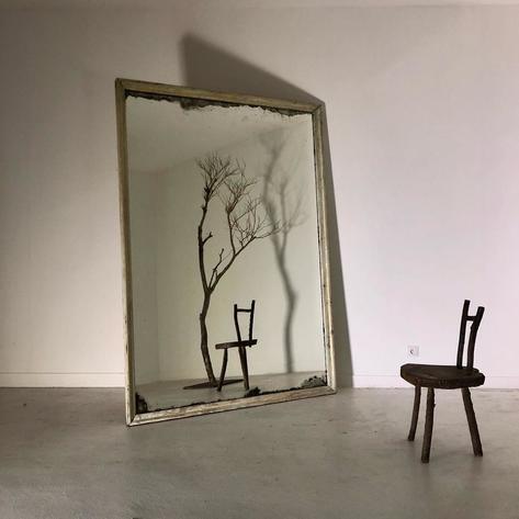 1880 French bistro mirror 