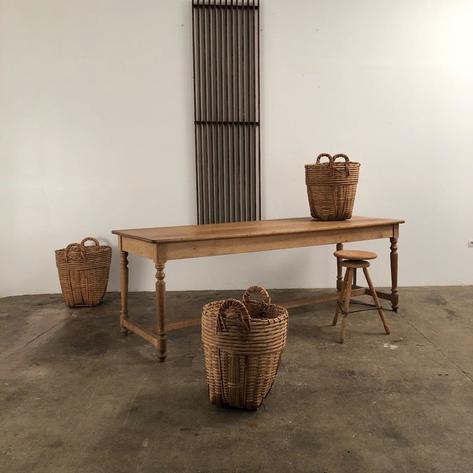 1880 oak shop work table 