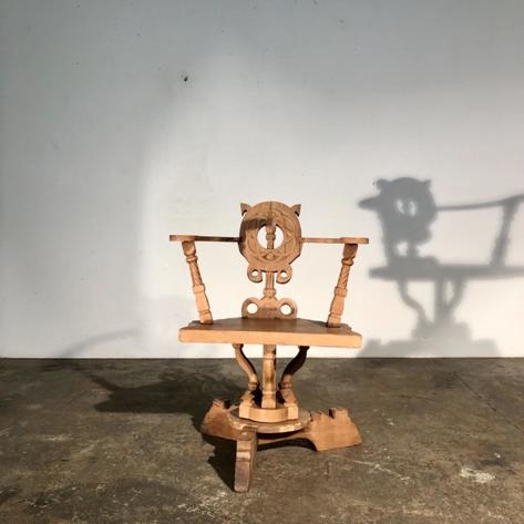 1880 swivel oak chair 