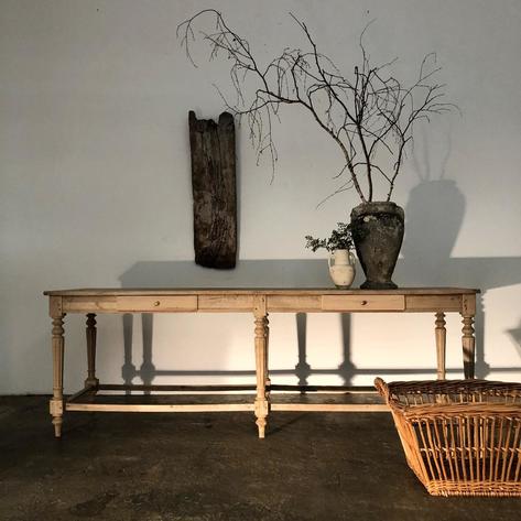 19 th oak shop table