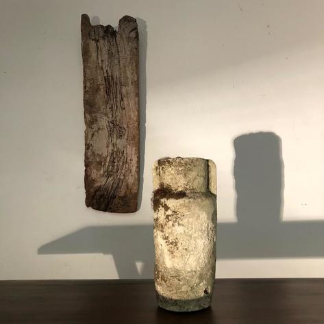 19 th stone poetic vase