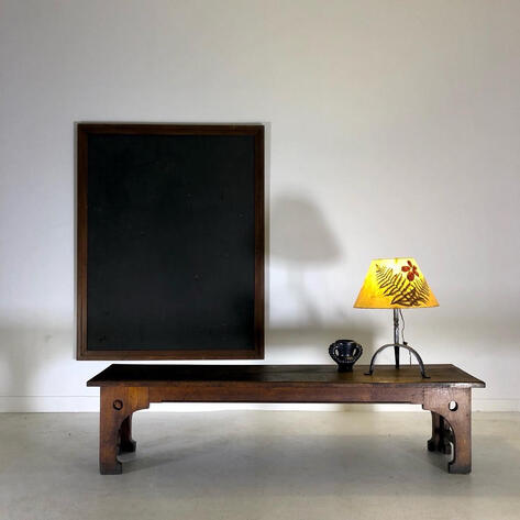 1900 arts and crafts oak bench 