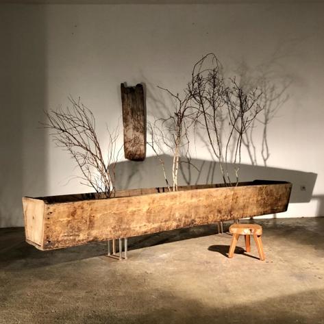 1900 primitive wooden planters 