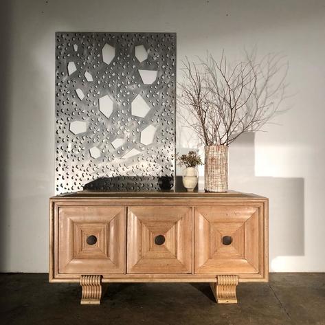 1930 geometric oak sideboard 
