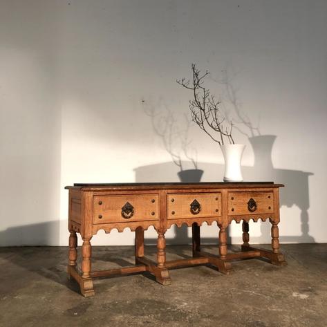 1940 French oak console 