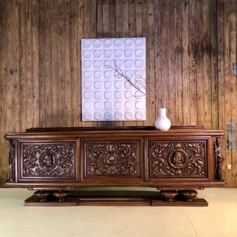 1940 oversize baroque credenza 