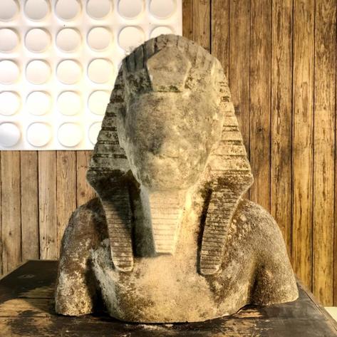 1950 concrete Sphinx head