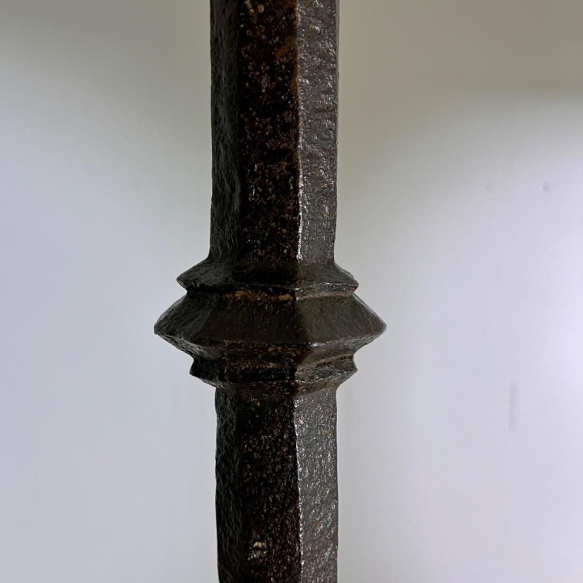 1950 French wrought iron candlestick 