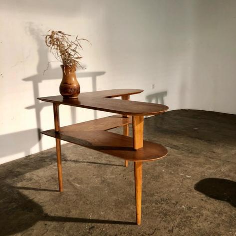 1950 oak corner table 