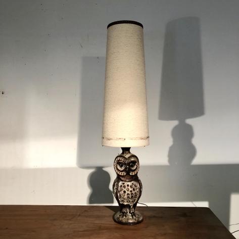 1950 owl ceramic lamp