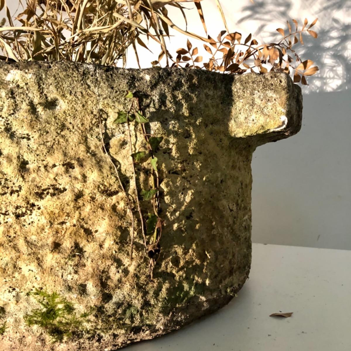 1950 primitive concrete planter