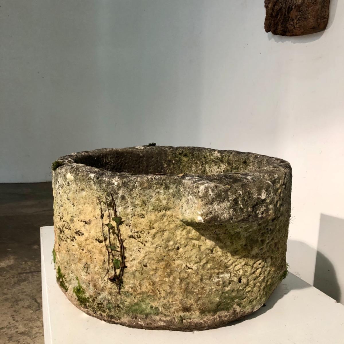 1950 primitive concrete planter