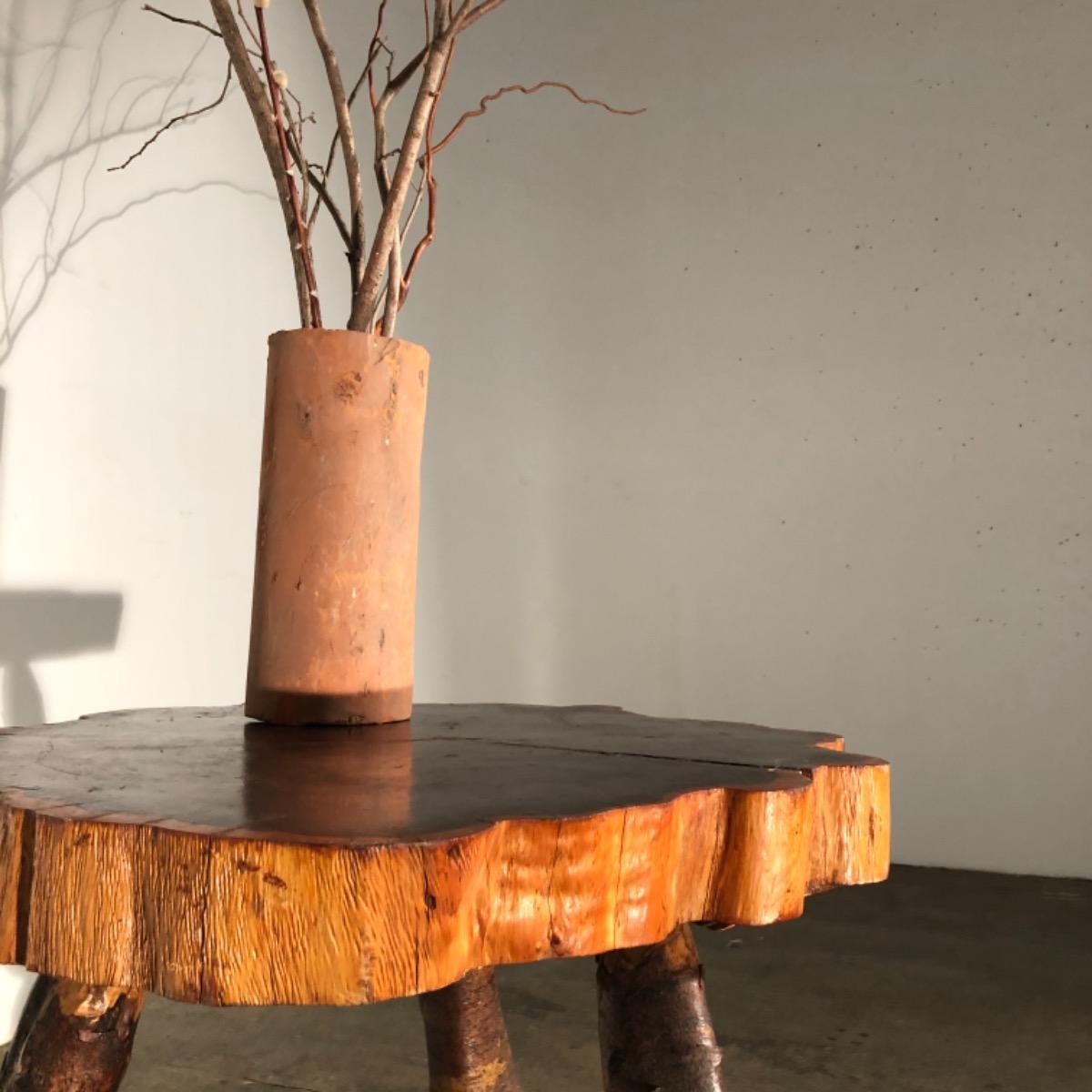 1950 Primitive table and stool
