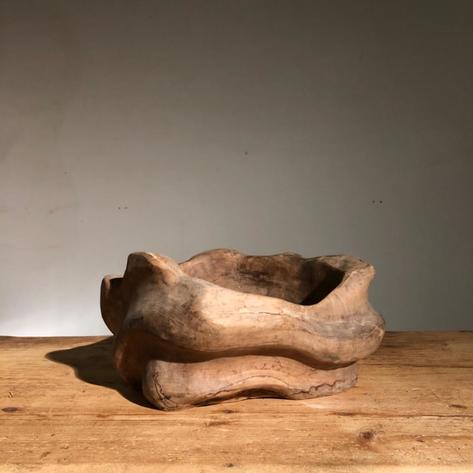 1950 primitive wooden dish 