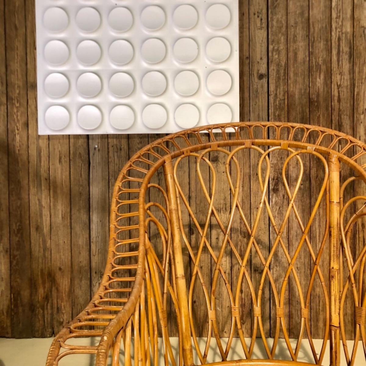 1950 rattan armchairs 