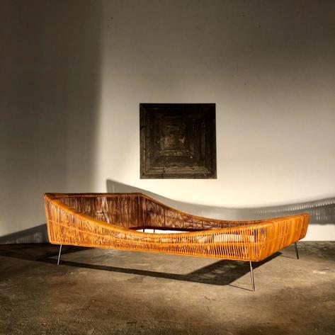 1950 rattan bed 
