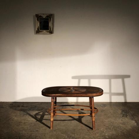1950 rattan table 