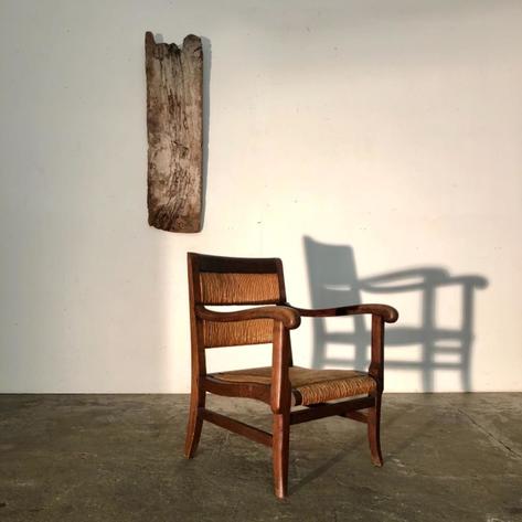 1950 rustic modern oak armchair