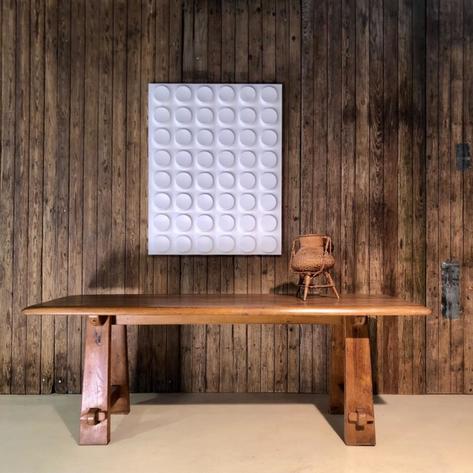 1950 rustic modern oak table 