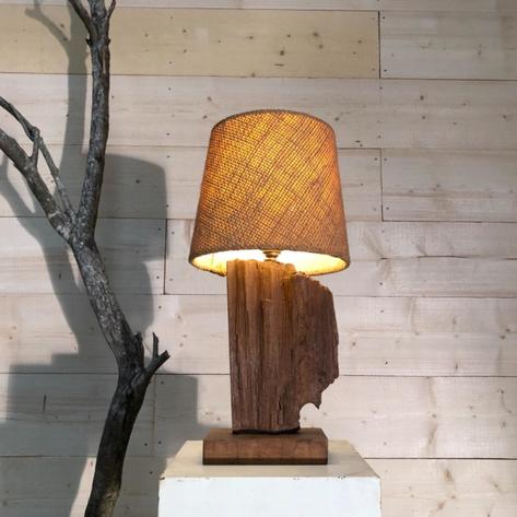 1960 brutalist wooden lamp
