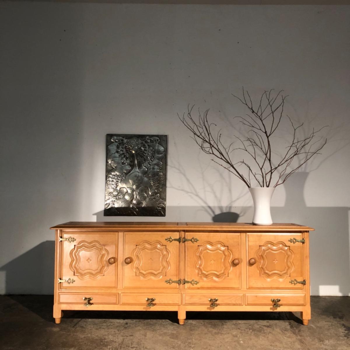 1960 French rustic modern sideboard 