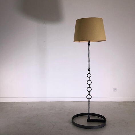 1960 French wrought iron floor lamp