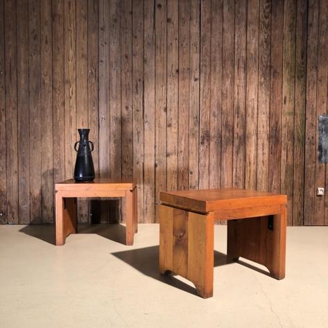 1960 oak side tables