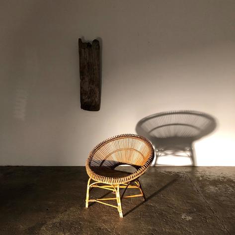 1960 rattan design armchair 