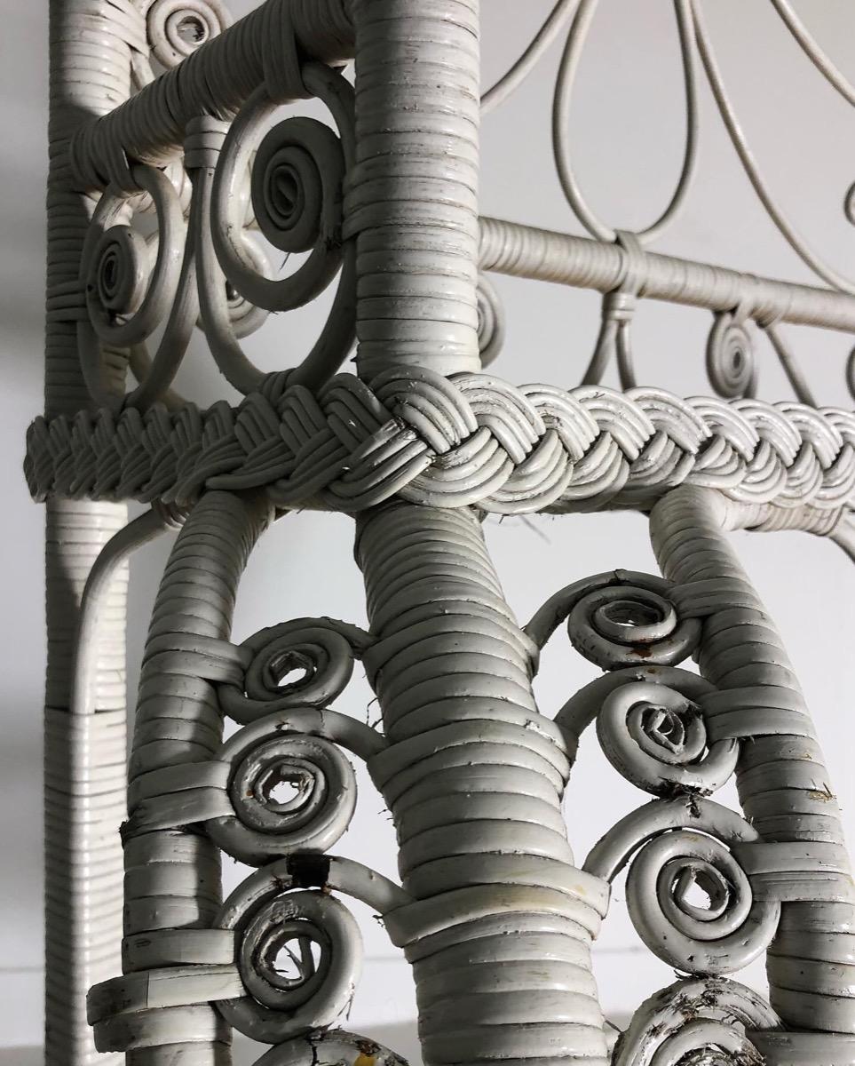 1960 rattan shelf cabinet 