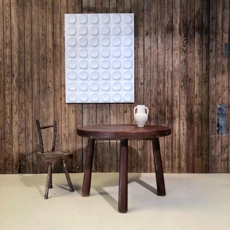 1960 rustic chic oak table 