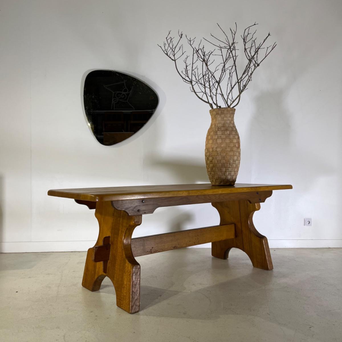 1960 rustic modern oak table