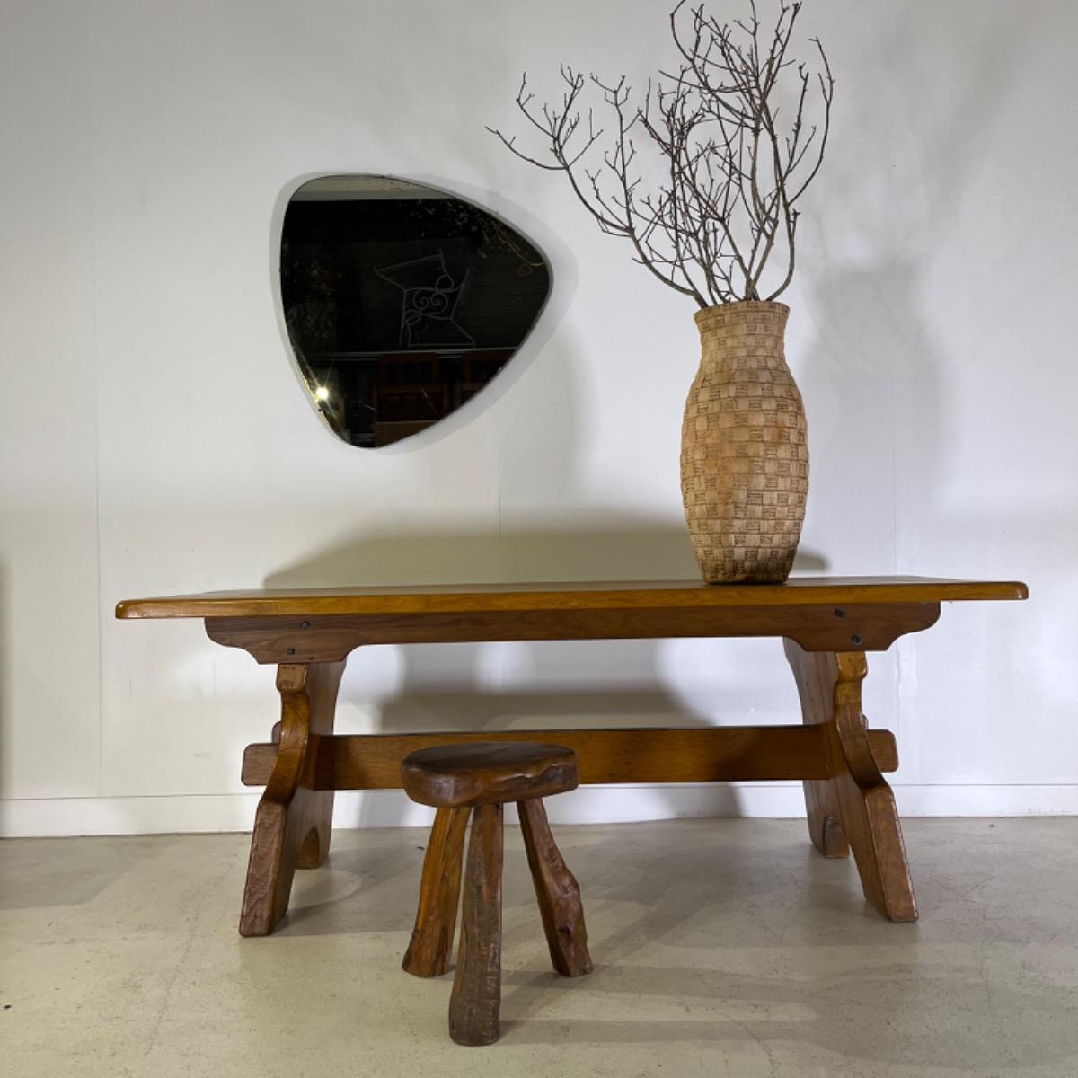 1960 rustic modern oak table