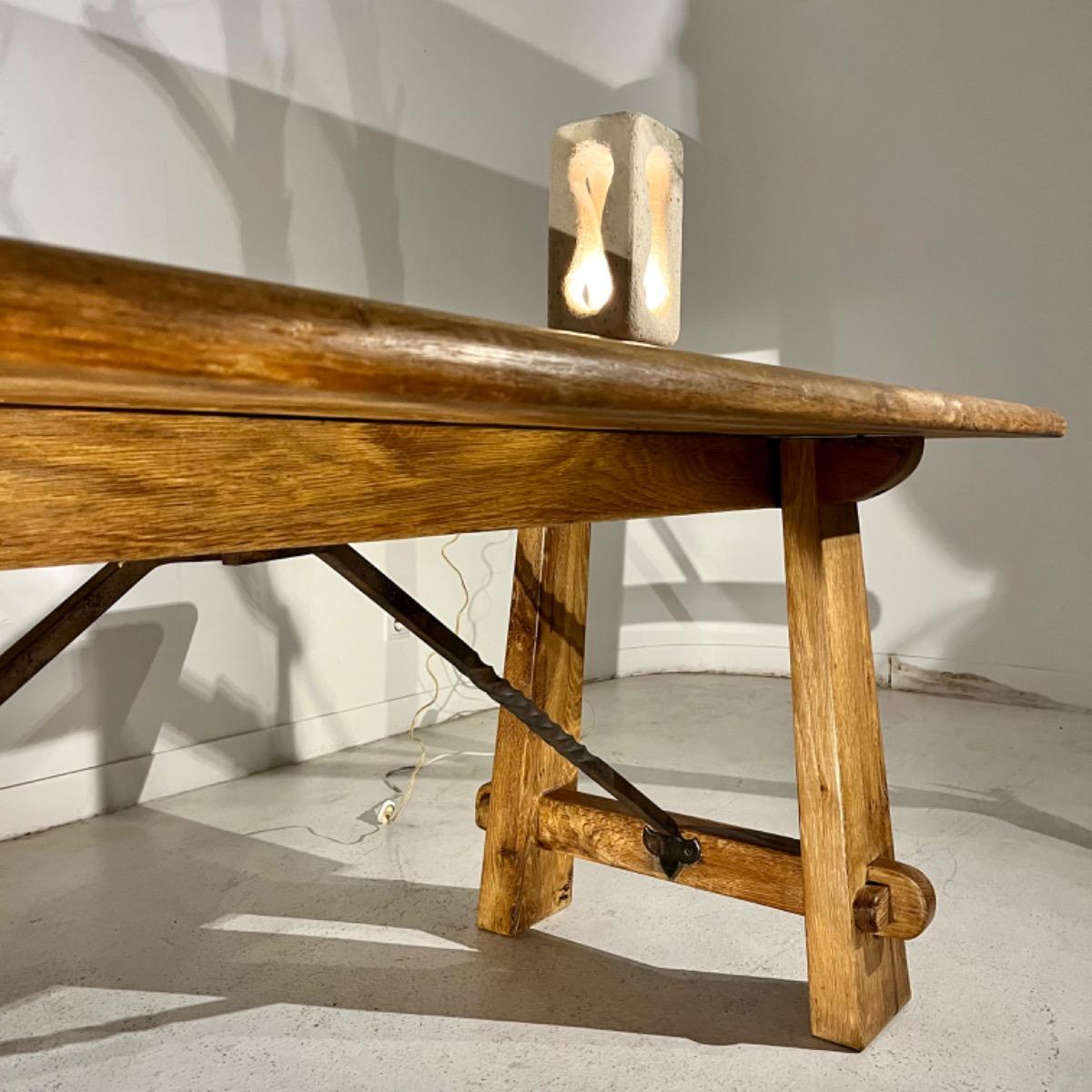 1960 rustic modern oak table