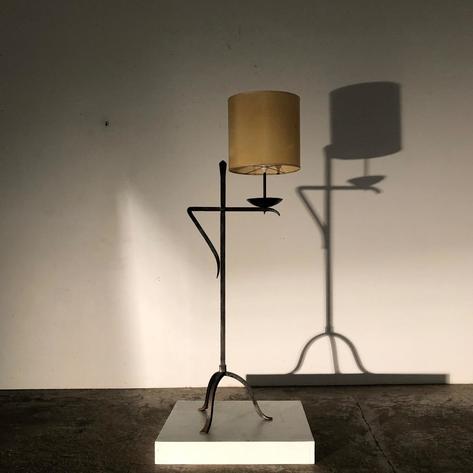 1960 wrought iron floor lamp