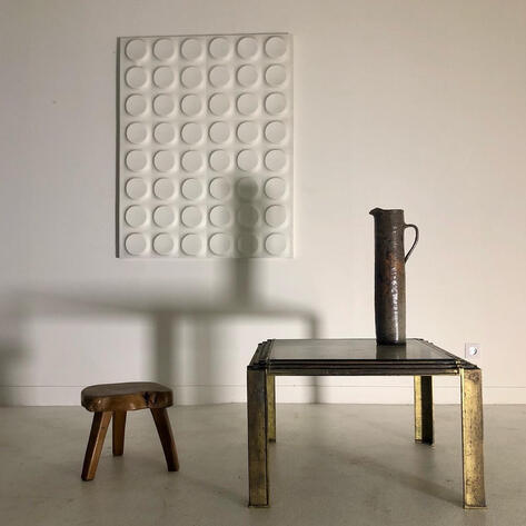 1970 brass side table 