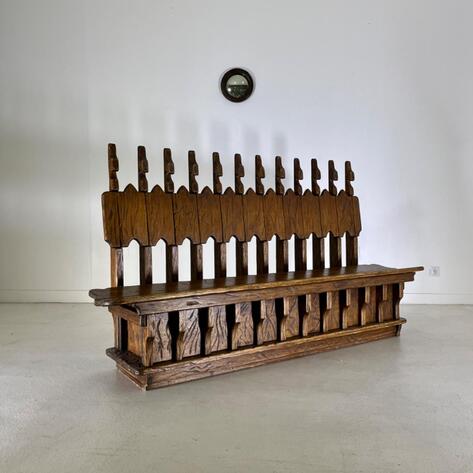 1970 French brutalist bench 