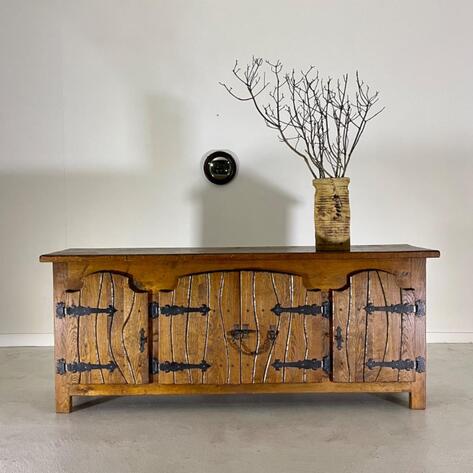 1970 French primitive sideboard 