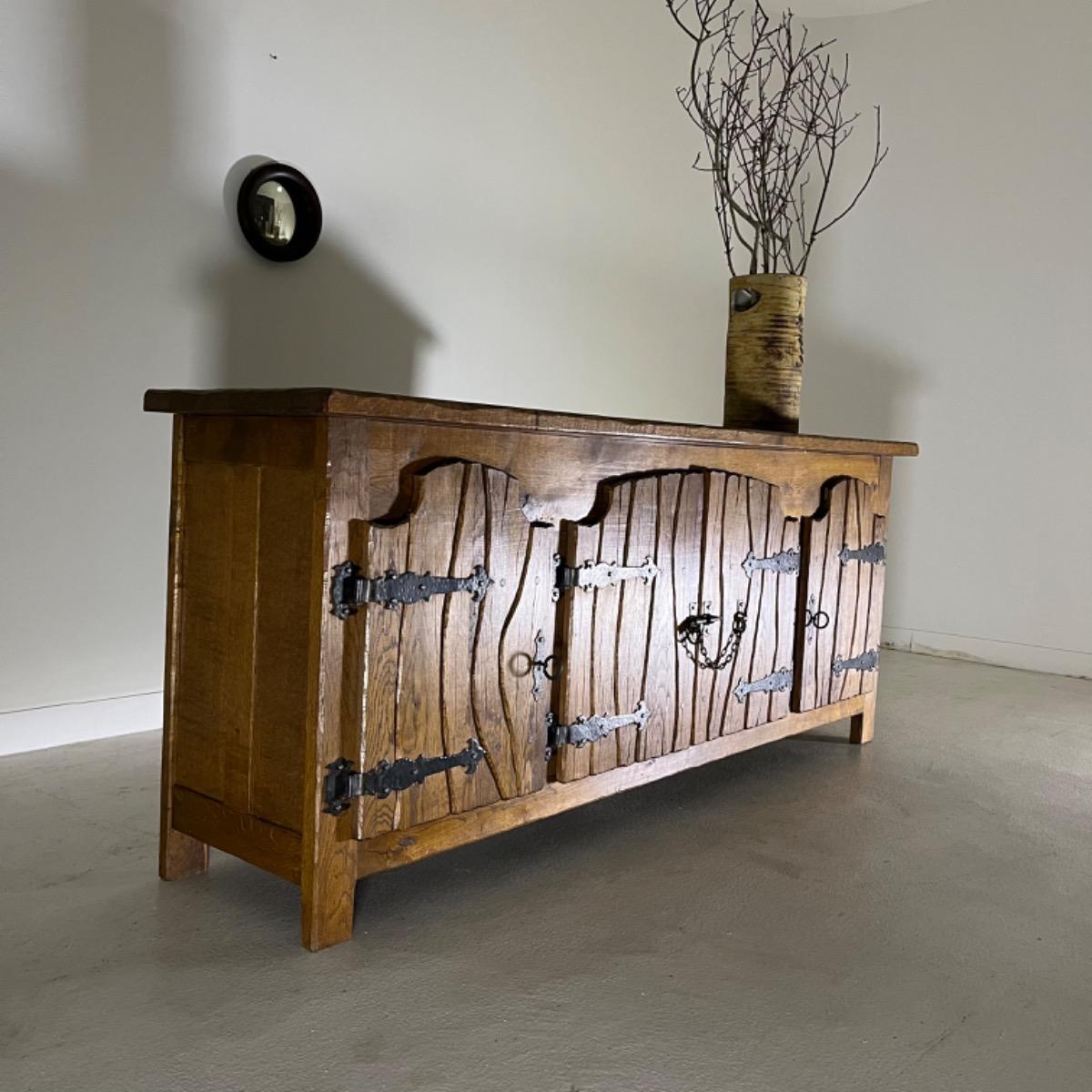 1970 French primitive sideboard 