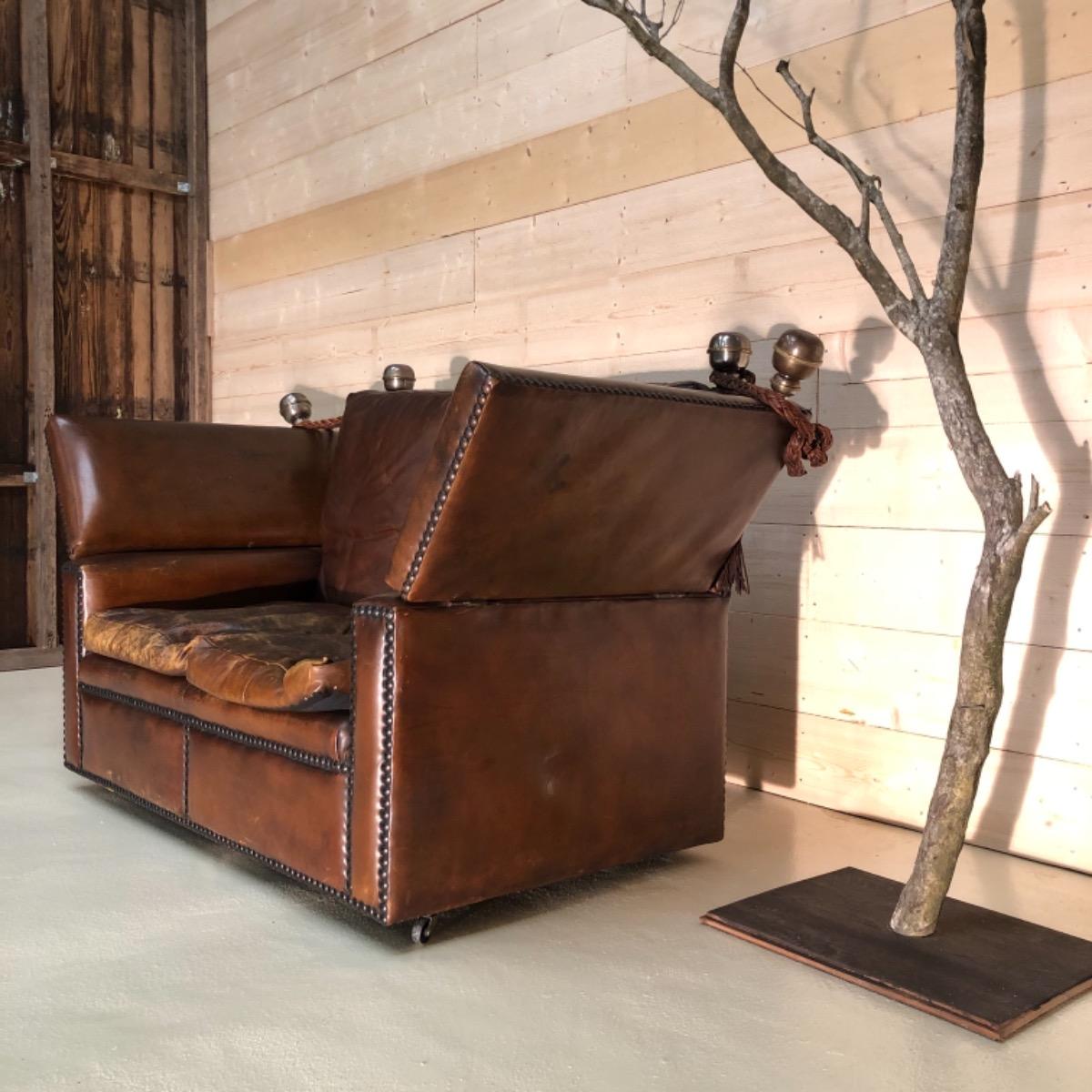 1970  leather knoll sofa 