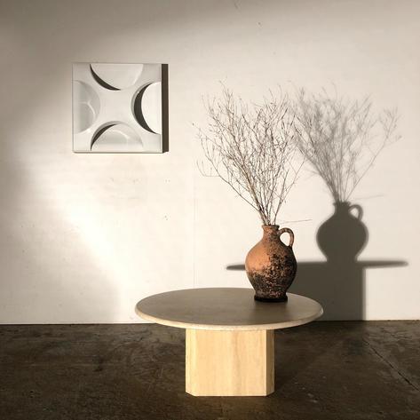1970 low travertine table