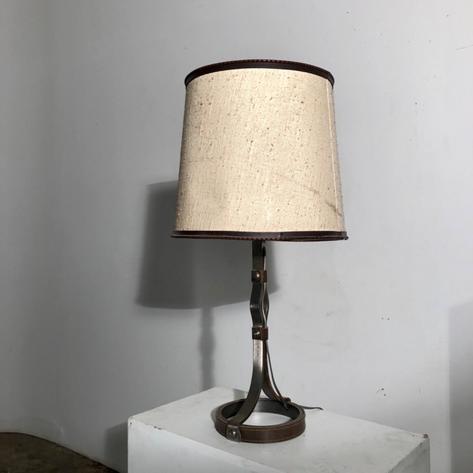 1970 metal and leather lampe