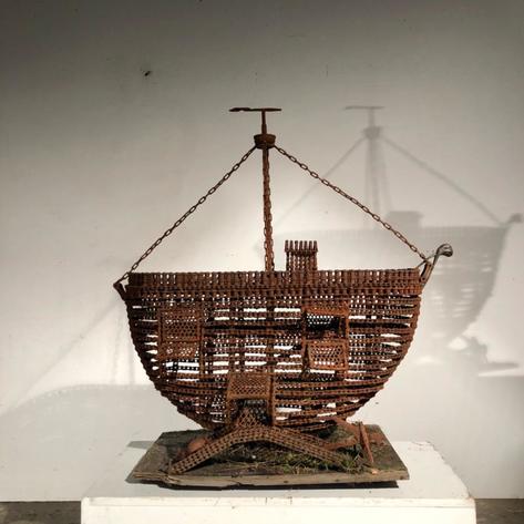 1970 Noah’s ark metal sculpture 