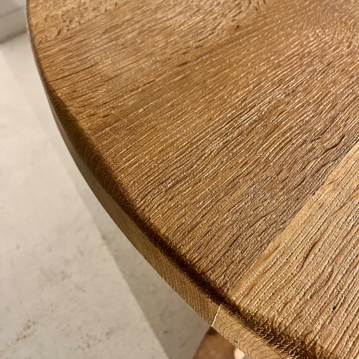 1970 round dining oak table 