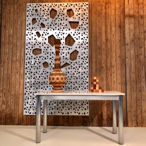 1970 travertine console 