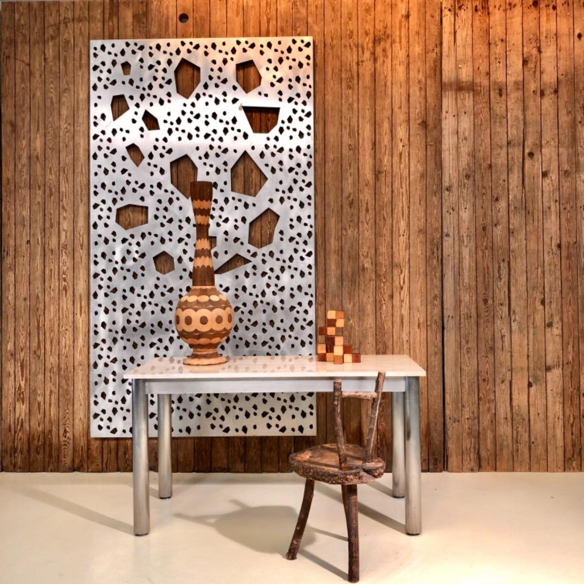 1970 travertine console 