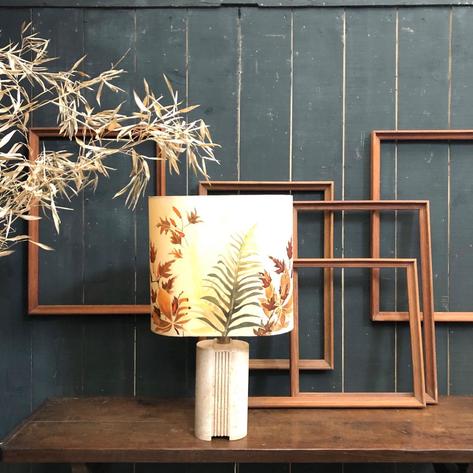 1970 travertine lamp