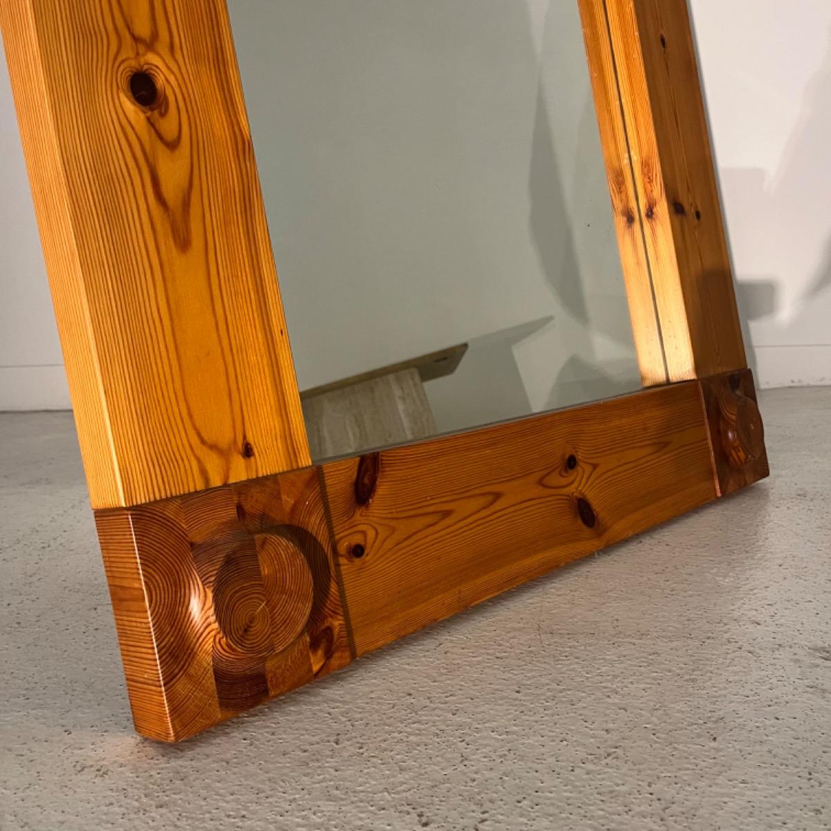 1970 vintage pine mirror