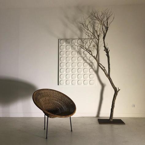 1970 vintage rattan chair 